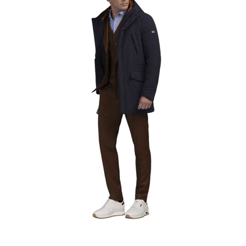 Parka Uomo lungo imbottito Blu YESZEE- Francavilla Moda